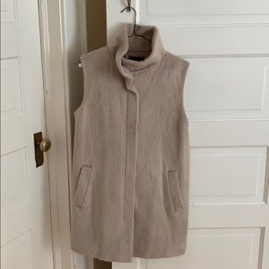 Theory Stand Collar Faux Fur Vest